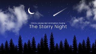 Starry Night Website Banner Animation Effects using CSS & Vanilla Javascript | CSS Banner Animation