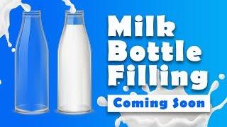 Filling Bottle With Milk - Html CSS and Javascript Effects - Coming Soon