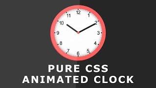 Css Animated Clock - Pure Css Clock Shape - Css Animation Effect - Tutorial will be Coming Soon