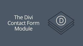 The Divi Contact Form Module