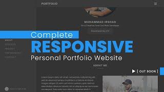 Complete Responsive Personal Portfolio Website using HTML CSS & JavaScript | Out Soon