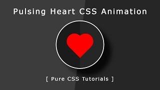 How to create Animated Heartbeat using CSS - Pure CSS Tutorials - Html5 Css3 keyframes animation