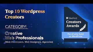 Bluehost Creators Awards Winners - Web Professionals Category