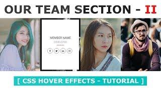 Our Team Section with Hover Effects - How To Create a Meet The Team Page - CSS Image Hover Effects