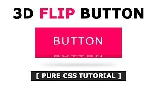 How to Create 3D Flip Button Effect on Mouse Hover Using Html And CSS - Pure CSS Tutorial