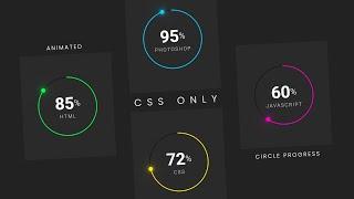 Animated Circular Progress Bar Using Html CSS Only | Dynamic SVG Progress Bar @Online Tutorials