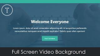 Fullscreen Video Background With HTML & CSS