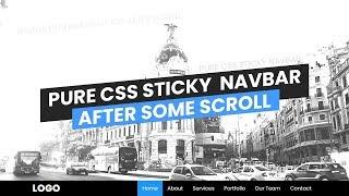 Pure CSS Sticky Navbar After Some Scroll | Html CSS Sticky Navigation