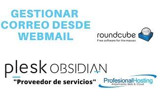 Acceder a webmail roundcube desde Plesk Obsidian interfaz proveedor de servicios
