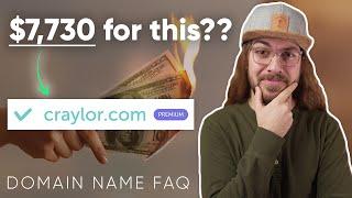 Answering Your Domain Name Questions! | $7,730 For a Domain Name??