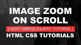 Hero Image Zoom On Scroll - Very Simple jQuery Tutorial - Css Image Effect - Plz SUBSCRIBE Us 4 More