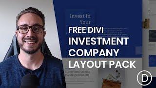 Get a FREE Investment Company Layout Pack for Divi