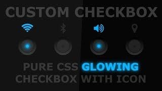 Glowing Checkbox Design With Icon | Html CSS and Fontawesome Icon