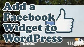 How to add a Facebook page widget to WordPress