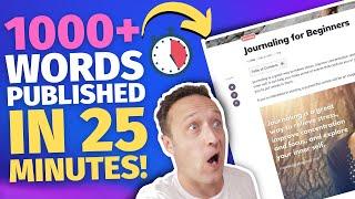 How to CREATE CONTENT QUICKLY! (1000+ Words in 20 minutes) [Jarvis.ai BOSS MODE]