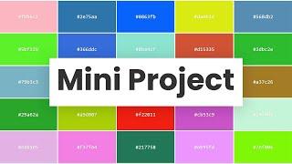Vanilla Javascript Mini Project | Random Color Palette Generator