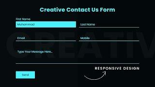 CSS3 Contact Us Form Design with Floating Placeholder | Responsive Design