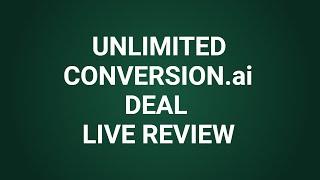 BRAND NEW Conversion.ai unlimited plan & Long form creator Live Hands On