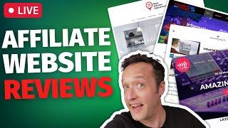 YOUR AFFILIATE WEBSITE REVIEWED + Q&A + GIVEAWAY - LIVE!