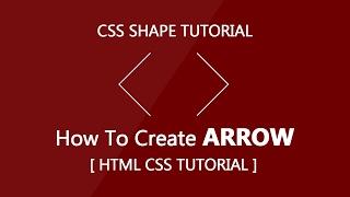 Create Arrow with css - Html Css Tutorial