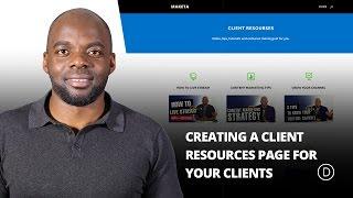 Creating a Client Resources Page for Your Clients
