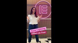 Create a Neon Lighting Effect with Text in Elementor #Shorts