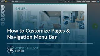 How to Customize Pages And Navigation Menu Bar In Wix