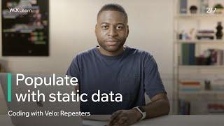 Lesson 2: Populate with static data | Coding with Velo: Repeaters