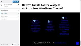 How To Enable Footer Widgets on Anzu Free WordPress Theme?