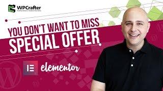 Elementor Pro Special Offer Promotion $199 Value Free - The Best WordPress Page Builder