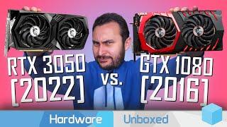 Nvidia's $300 2022 vs. 2016 $600 GPU, GeForce RTX 3050 vs. GeForce GTX 1080, 50 Game Benchmark