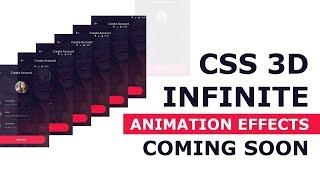 CSS 3D  Infinite Animation Effects | CSS Isometric - Coming Soon