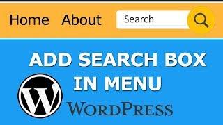 How to add a Search Box/Bar in Menu for Wordpress Website