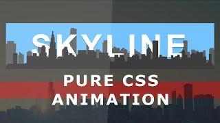 Skyline - Pure CSS Animation on Hover - CSS Text Hover Effect - Tutorial Will be Coming SOON