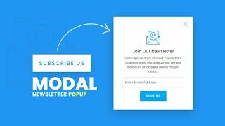 How To Create Modal Popup Box with CSS & Javascript | Newsletter Popup Box