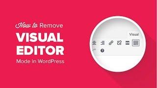 How to Remove Visual Editor Mode in WordPress