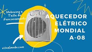 Aquecedor Elétrico Mondial A-08 Termoventilador 1500w Unboxing - Teste e Funcionamento
