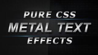 Pure CSS Metal Text Effects - Css Creative 3D Text Typography - Tutorial - Html5 Css3 Text Effects