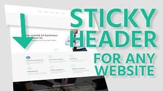 Making Website More Userfriendly with Elementor Sticky Menu
