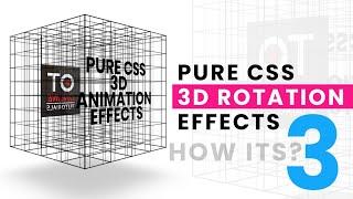 CSS3 3D Rotation Animation Effects 3 | How Its?