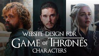 Website Design for Game of Thrones Characters