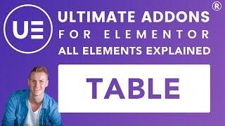 Ultimate Addons Elementor | Table