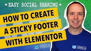 Sticky Social Media Buttons Footer In WordPress Using Elementor