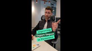 New Capabilities in Export/Import Feature in Elementor! ️  #Shorts