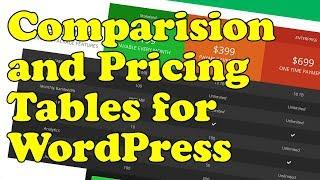 How to add COMPARISON TABLES and PRICING TABLES to WordPress