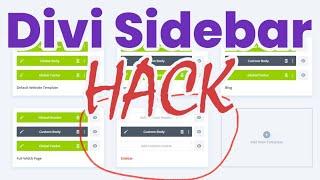 How to Create a Custom Sidebar with Divi Theme Builder