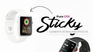 Pure CSS Sticky Scrolling Effects | CSS3 Position Sticky