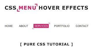 CSS Cool Menu Hover Effects 5 - Html5 Css3 Hover Effects - Tutorial