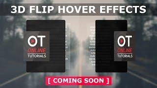 Pure Css 3d Flip Hover Effects - Transparent Glass Effects Box Design - Coming Soon