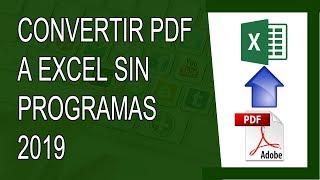 Cómo Convertir PDF a Excel Sin Programas 2019 (Smallpdf)